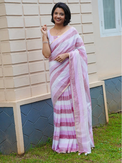 Vidhya Balan Inspired Linen Cotton Saree